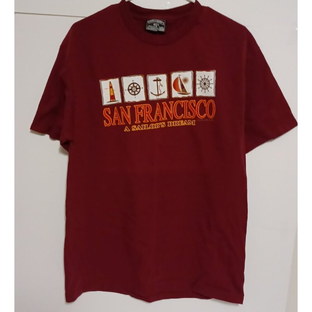 Vintage San Francisco USA Steve & Barry’s  T-shirt Maroon Men’s Size Large